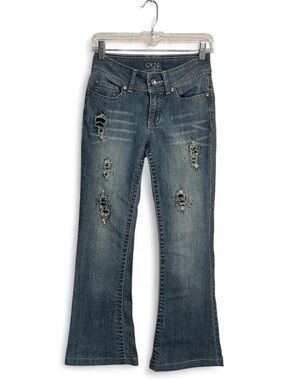 Vintage Y2K cache low rise denim blue jeans.